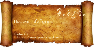 Holzer Ágnes névjegykártya